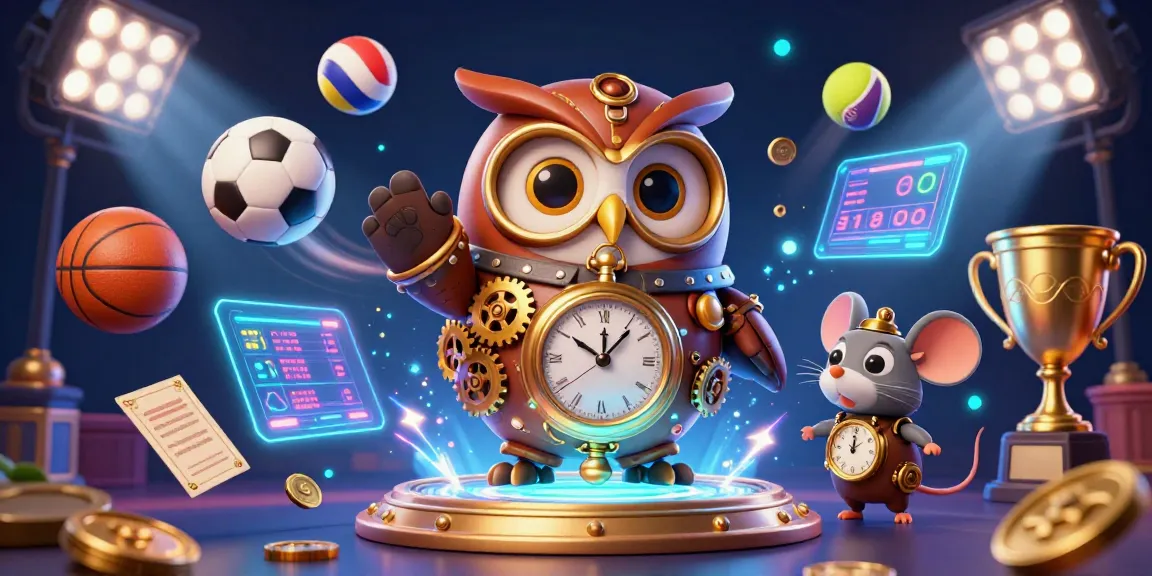 Experience thrilling gameplay with tk11 featuring a time-traveler owl in a vibrant casino scene.