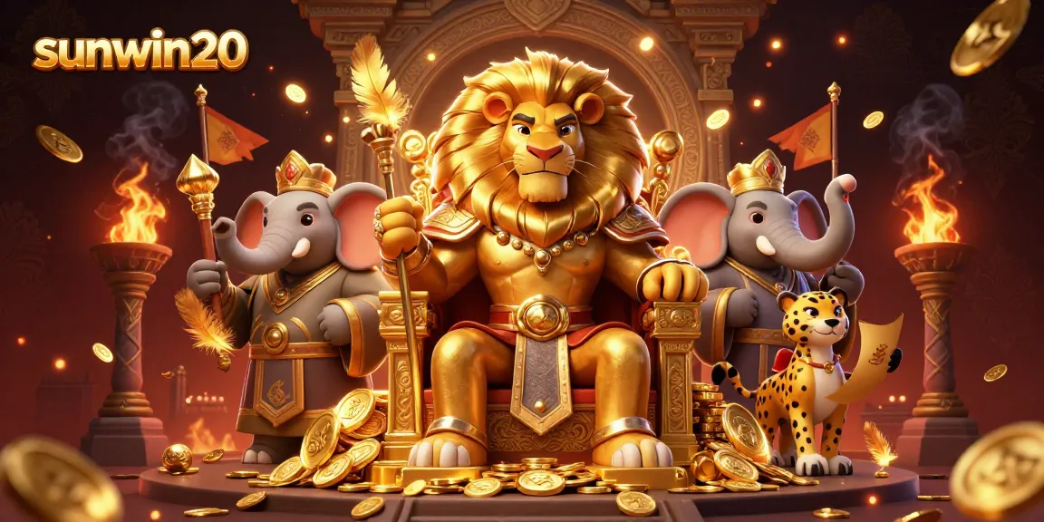 Engage with sunwin20 at a vibrant online casino, where fierce lion king leads with golden treasures.