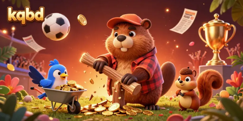 Engage with kqbd sports betting excitement featuring vibrant cartoon characters collecting rewards.