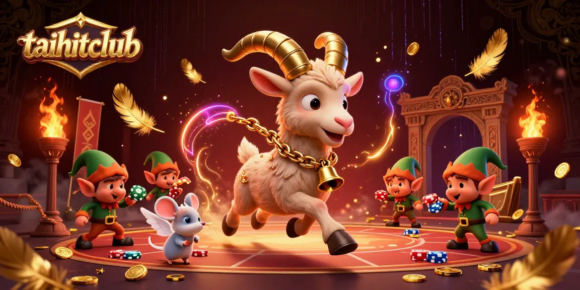 Experience thrilling gameplay at taihitclub with festive characters in a dynamic casino scene.
