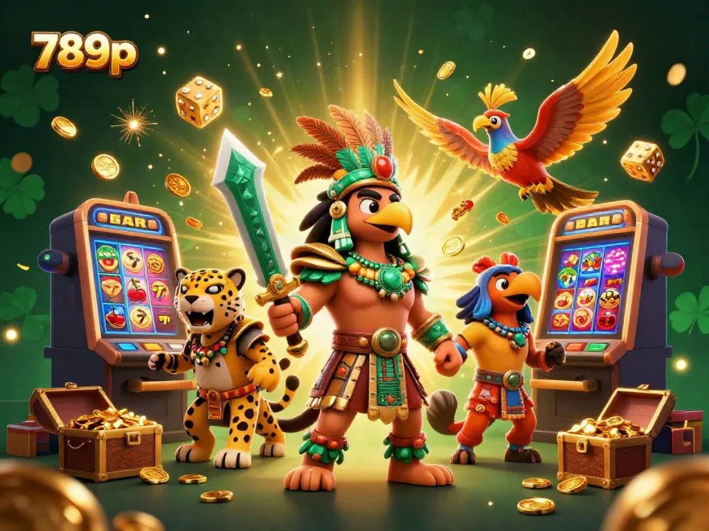 Experience the dynamic jackpot explosion with 789p's thrilling casino scene featuring vibrant slot symbols.