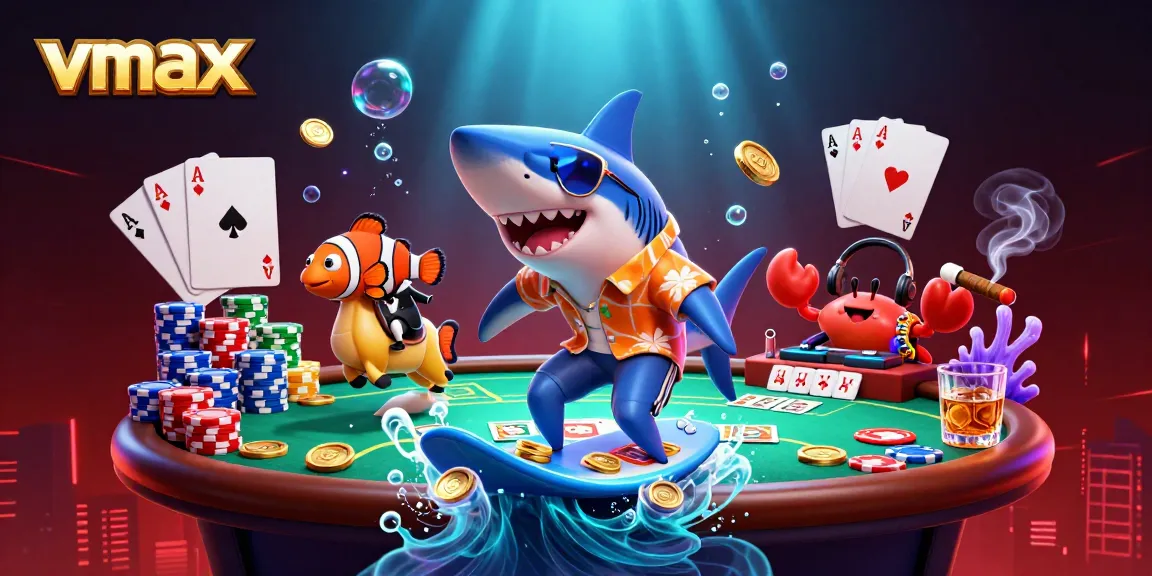 Experience vmax through an engaging underwater casino scene filled with action and vibrant characters.