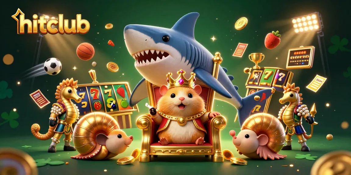 Experience thrilling action with hitclub's vibrant gaming scene featuring a golden hamster king and immersive slot elements.