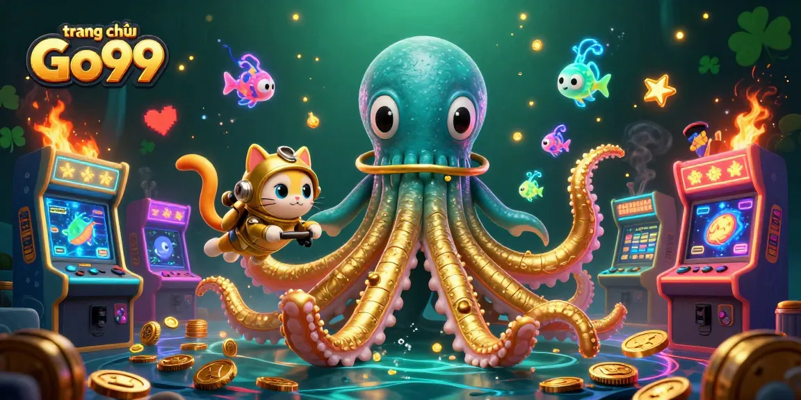 Engage in thrilling gameplay at trang chủ Go99 with our vibrant 3D casino illustration featuring unique characters and colorful game elements.