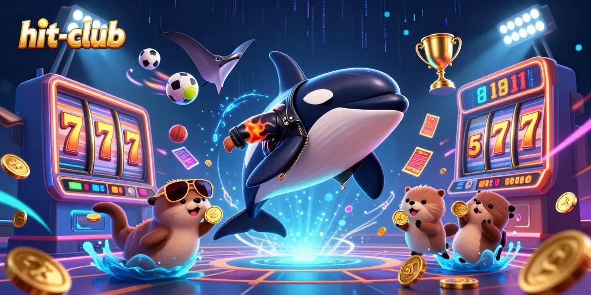 Join the fun at hit-club with an exciting 3D casino scene featuring vibrant characters and dynamic gaming elements.