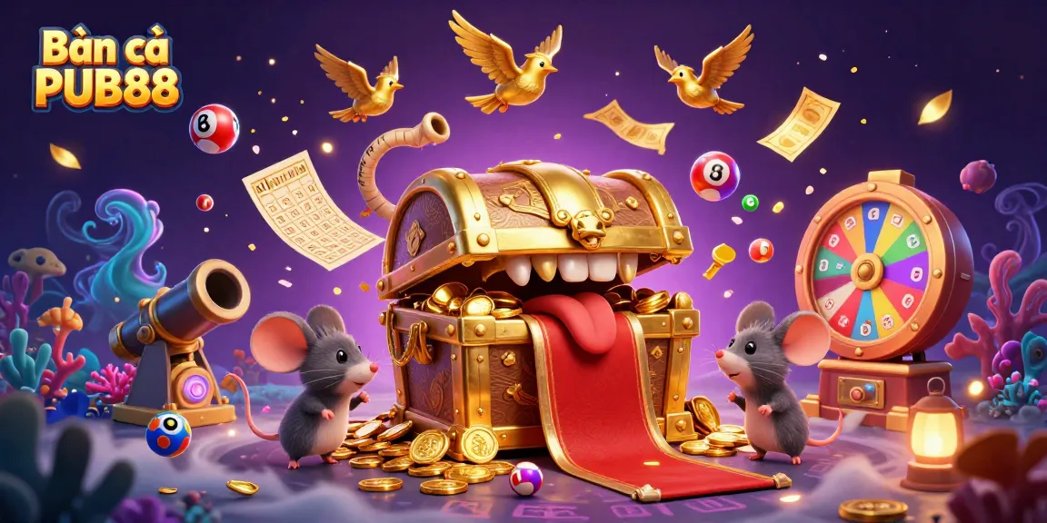 Bắn cá PUB88 challenges players with vibrant action and thrilling underwater elements in a 3D casino scene.
