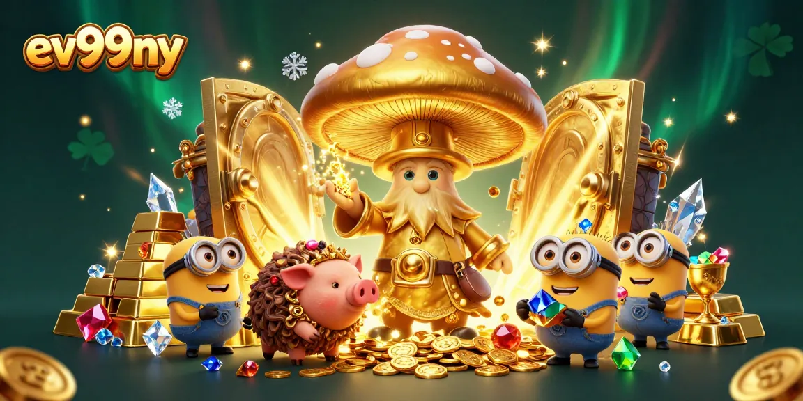 Spin to win massive jackpots at ev99ny with enchanting characters in a magical casino.